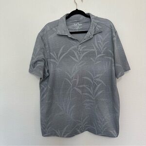 Nat nast luxury originals floral print polo shirt grey striped Hawaiian size XL